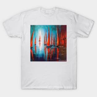 Sailboats on the roadstead T-Shirt